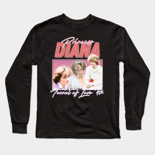 Princess Diana ∆ Graphic Design 90s Style Hipster Statement Long Sleeve T-Shirt